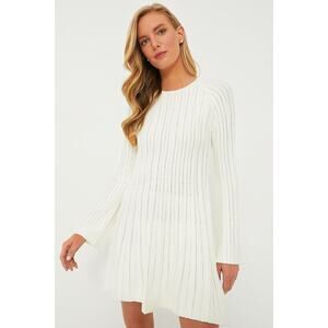 Tuckernuck Adi Knit Long Sleeves Mini Dress - XS Ivory